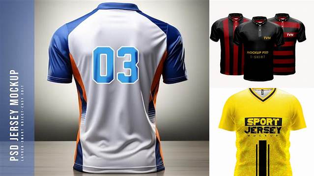 5553+ Mockup Jersey Bola Stylish PSD for Free