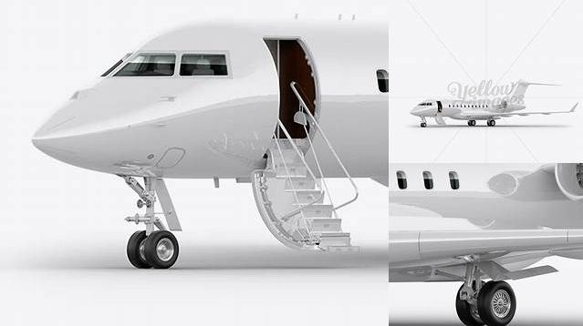 5557+ Bombardier Global 5000 Halfside View Professional Quality PSD Freebie