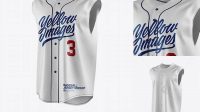 5559+ Baseball Sleeveless Shirt PSD Mockup Half Side View Stylish Free PSD