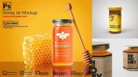 5562+ Container with Honey PSD Mockup Exclusive Editable PSD File