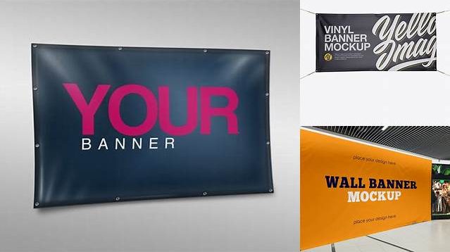 5565+ Pvc Banner Mockup Photoshop Freebie