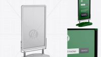 5568+ Matte Pavement Stand PSD Mockup Half Side View Elegant Free Template