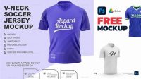 5570+ V Neck Jersey Mockup Free Versatile Photoshop File