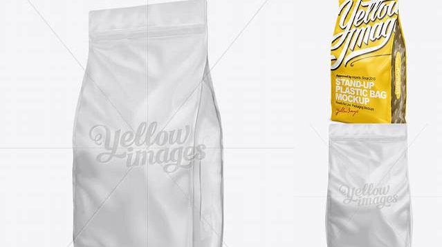 5577+ 32lb Cat Litter Bag Mock-Up Half-Side View Advanced Editable PSD