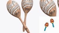 5577+ Two Wooden Maracas PSD Mockup Free Editable Photoshop Template