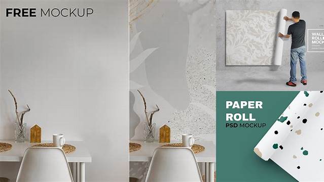 5579+ Wallpaper Roll Mockup Free Elegant Free Graphic Resource