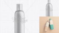 558+ White Plastic Cosmetic Bottle with Lid 150 ml Exclusive Editable PSD File