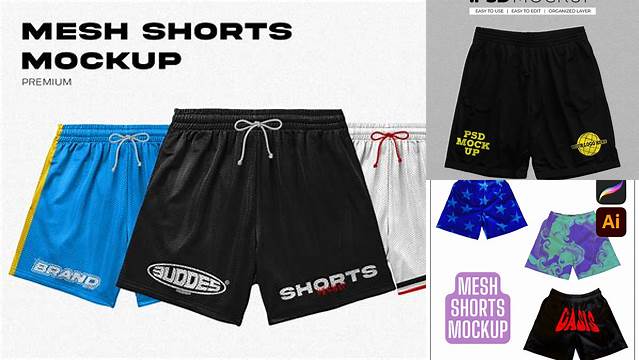 5580+ Mesh Shorts Mockup Psd Best for Showcase