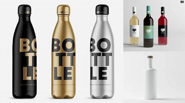 5587+ Matte Bottle With Paper Label PSD Mockup Photoshop PSD Free for Designers