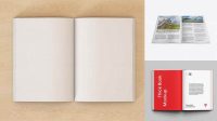 5587+ Opened Textured Book PSD Mockup High-Angle Shot Download Free