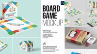 5589+ Board Game Box Mockup Free Elegant PSD Mockup