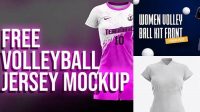 5589+ Volleyball Uniform Mockup Professional PSD Mockup