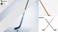 5591+ Matte Hockey Stick PSD Mockup High-Quality Design Free PSD