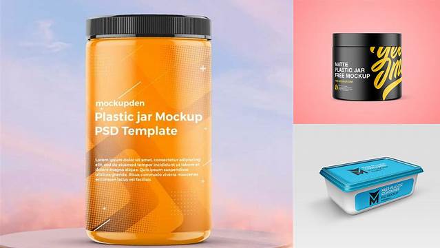 5595+ Matte Plastic Container PSD Mockup Digital Resource Free Download