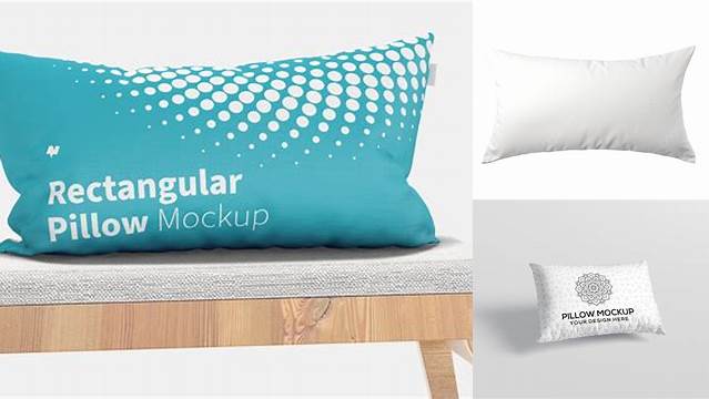 5595+ Rectangular Pillow PSD Mockup Front View Smart Editable Design Mockup