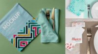 5597+ Napkins Mockup Free Digital Resource Free Download