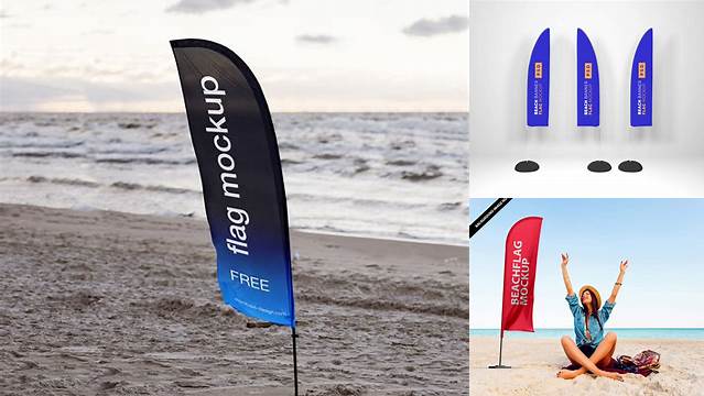 560+ Beach Flag Mockup High Resolution