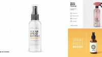 5605+ Plastic Spray Bottle With Clear Over?ap PSD Mockup Editable Mockup PSD