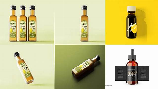 5610+ Square Amber Glass Bottle with Wax PSD Mockup Photoshop PSD Free for Designers