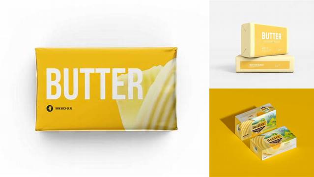 5613+ Butter Block Packaging PSD Mockup Free Smart Object Templates