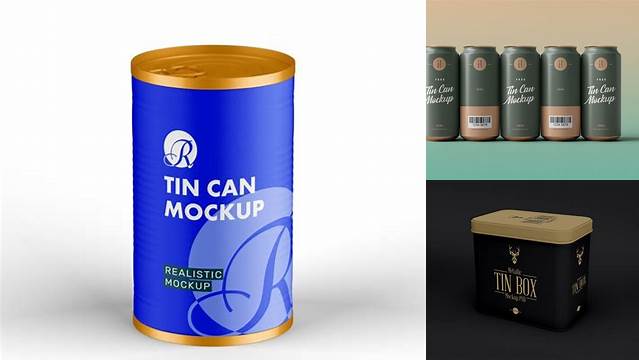 5618+ Matte Tin Can Box PSD Mockup Smart Layer PSD