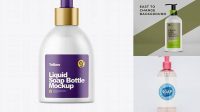 5620+ Frosted Clear Bottle with Liquid Soap PSD Mockup Exclusive PSD Design Freebie