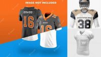 5625+ American Football Jersey Mockup Psd Free Download Layered PSD File Free Download