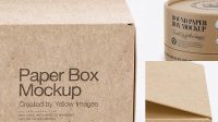 5626+ Kraft Paper Box Front View High-Angle Shot Elegant High-Resolution Design File