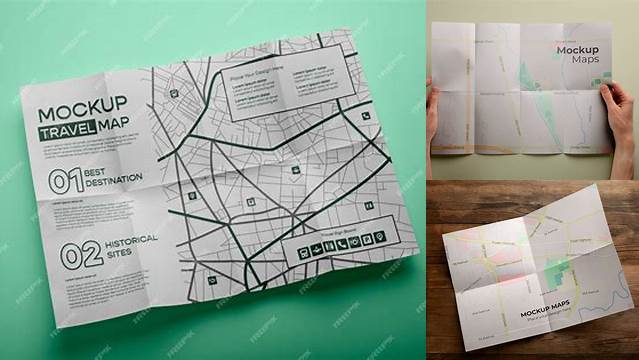 5628+ Paper Map Mockup Free PSD