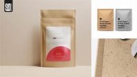 5629+ Kraft Paper Sachet PSD Mockup Hero Shot Modern and Unique Freebie PSD