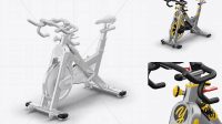 563+ Exercise Bike PSD Mockup Half Side View High-Angle Shot Free Graphic Design Resource