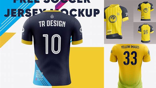 563+ Soccer Jersey PSD Mockup Back View High-Resolution PSD Download