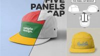 5632+ Five Panel Cap Mockup Download Free