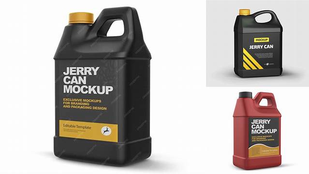 5632+ Glossy Jerry Can PSD Mockup Advanced Editable PSD