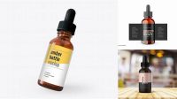 5638+ Amber Bottle with Black Dropper Cap 50ml Editable Photoshop Free Mockup