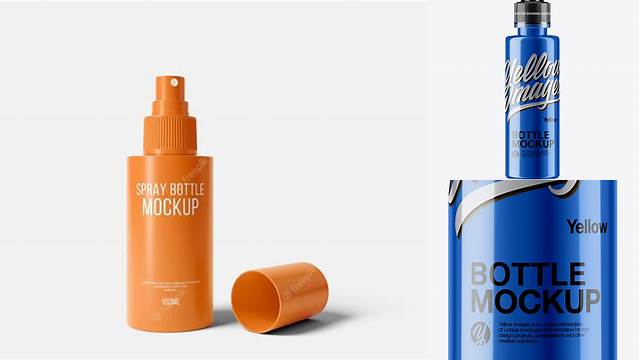 5646+ 100ml Metallic Bottle PSD Mockup High-Quality Digital Mockup Resource