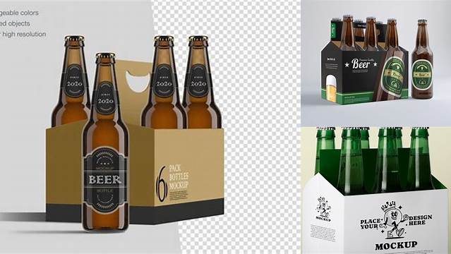 5647+ 6 Pack Beer Mockup Free Include TIFF