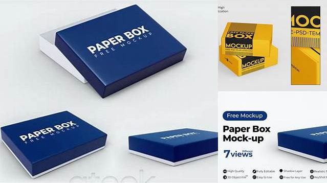 5647+ Four Paper Boxes PSD Mockup High-Quality Editable PSD