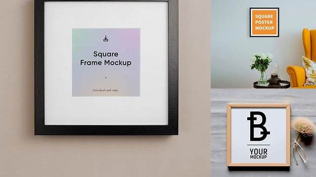 5649+ Mockup Quadro Quadrado Photoshop Freebie