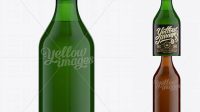 565+ 330ml Stubby Green Bottle Mock-Up Photoshop Freebie