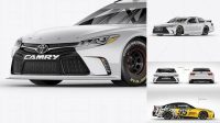 5650+ Nascar Camry PSD Mockup Left Half Side View Elegant Free Template