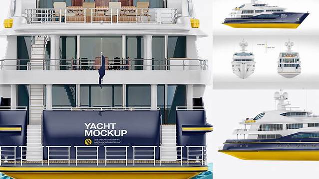 5650+ Yacht Mockup Free Digital Download