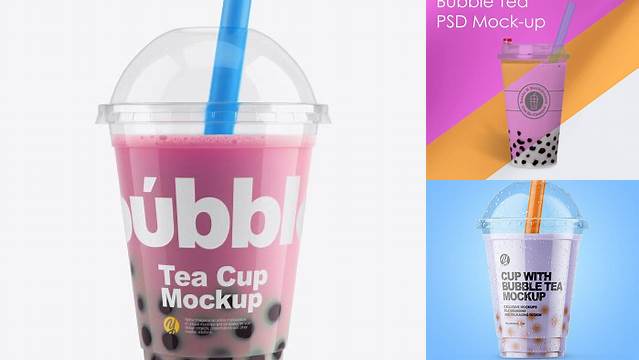 5651+ Bubble Tea Mockup Free Download Hight Resolution