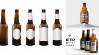 5653+ Glossy PET Beer Bottle PSD Mockup Download Now Free PSD Template