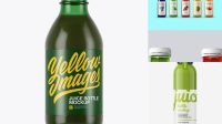 5658+ 330ml Green Glass Juice Bottle PSD Mockup Free Download Design Mockup