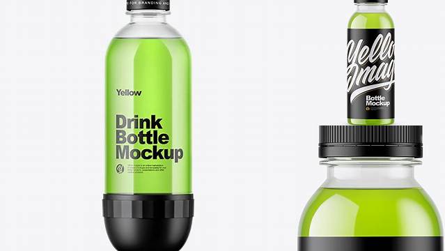 5658+ Clear PET Energy Drink Bottle PSD Mockup Digital Photoshop Free Mockup