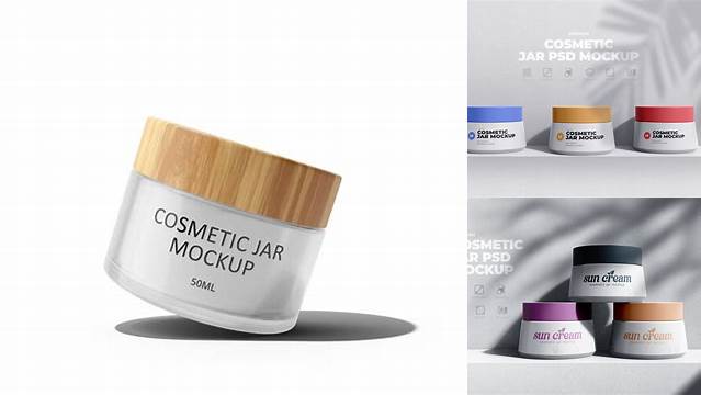 566+ 50ml Cosmetic Jar PSD Mockup High-Quality Digital Mockup Resource