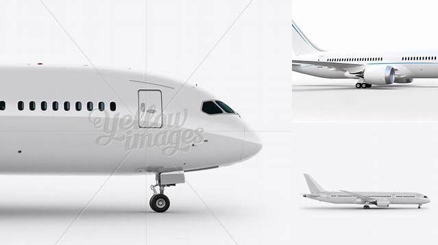 5662+ Boeing 787 Dreamliner PSD Mockup Right Side View Smart Layer PSD