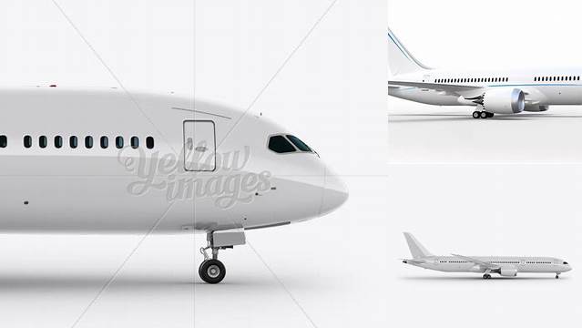 5662+ Boeing 787 Dreamliner PSD Mockup Right Side View Smart Layer PSD