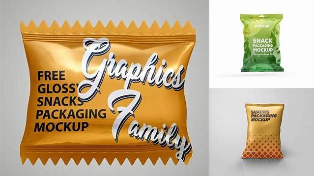 5663+ Glossy Snack Pack PSD Mockup Half Side View Download Free